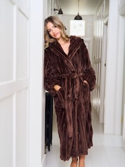 Jim Jam the Label Plush Dressing Brown Robe - Image 8 of 10