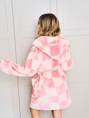 Jim Jam the Label Pink Check Dressing Gown - Image 4 of 8