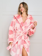 Jim Jam the Label Pink Check Dressing Gown - Image 5 of 8