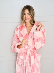 Jim Jam the Label Pink Check Dressing Gown - Image 7 of 8