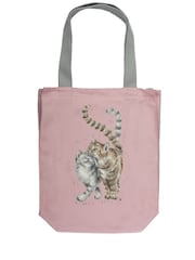 Wrendale Pink Feline Good Cat Canvas Bag - Image 2 of 2