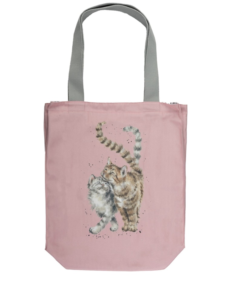 Wrendale Pink Feline Good Cat Canvas Bag - Image 2 of 2