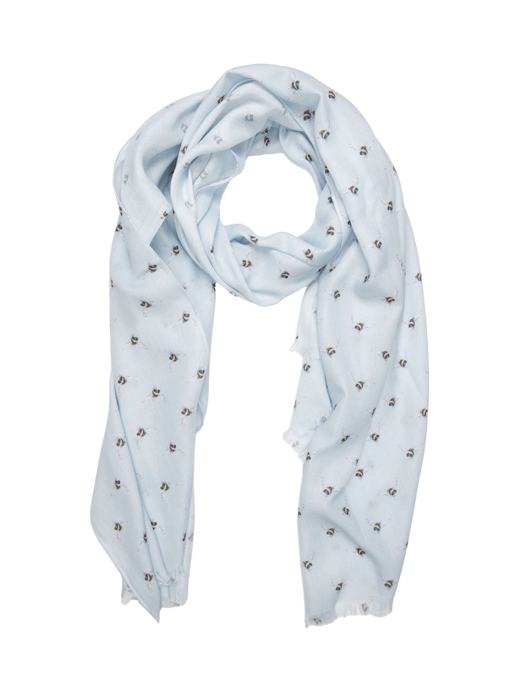 Wrendale Blue Busy Bee Scarf - Image 2 of 3
