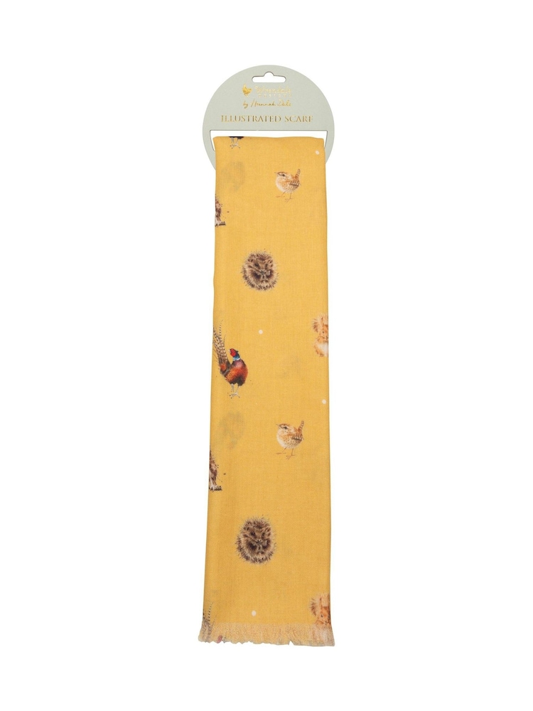 Wrendale Yellow Woodlander Woodland Animal Scarf - Image 3 of 3