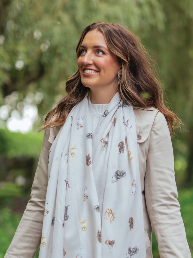 Wrendale Grey A Dogs Life Scarf - Image 1 of 3