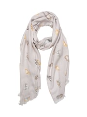 Wrendale Grey Feline Friends Scarf - Image 2 of 3