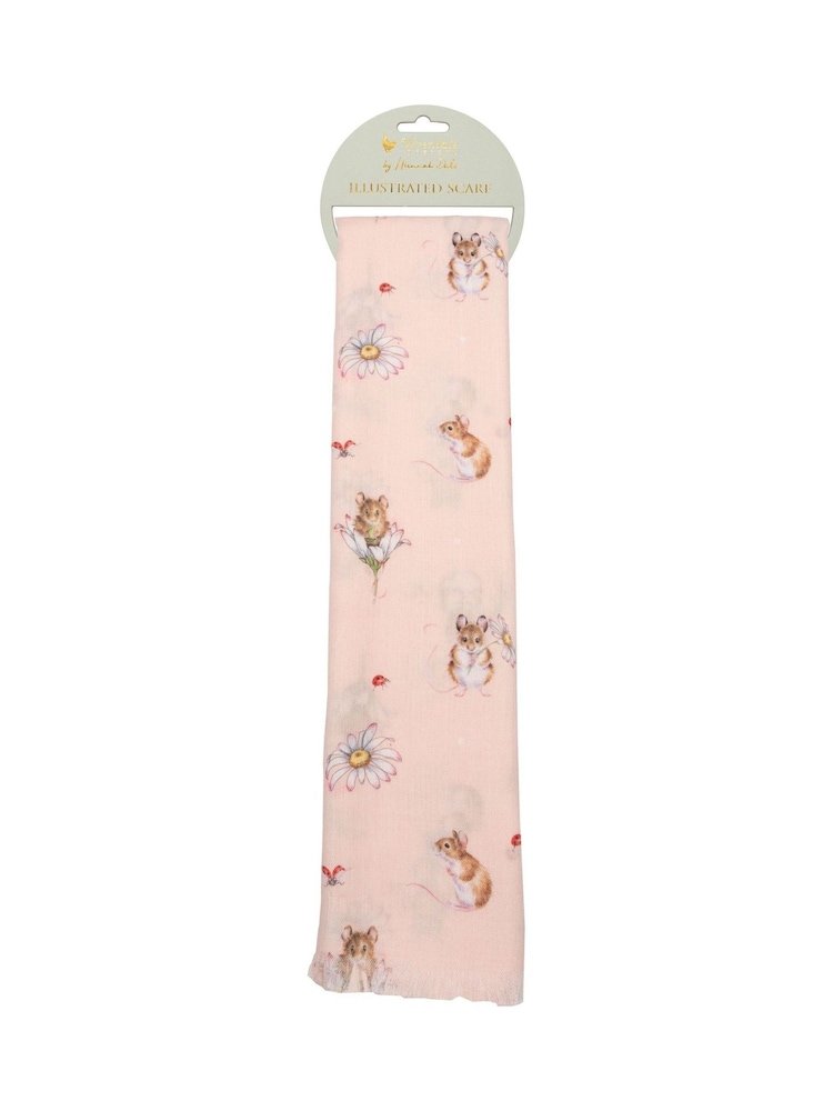 Wrendale Pink Oops A Daisy Mouse Scarf - Image 3 of 3