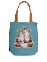 Wrendale Teal Blue Contentment Fox Canvas Bag - Image 2 of 2