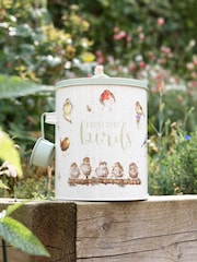 Wrendale White Feed The Birds Birdseed Tin - Image 1 of 3