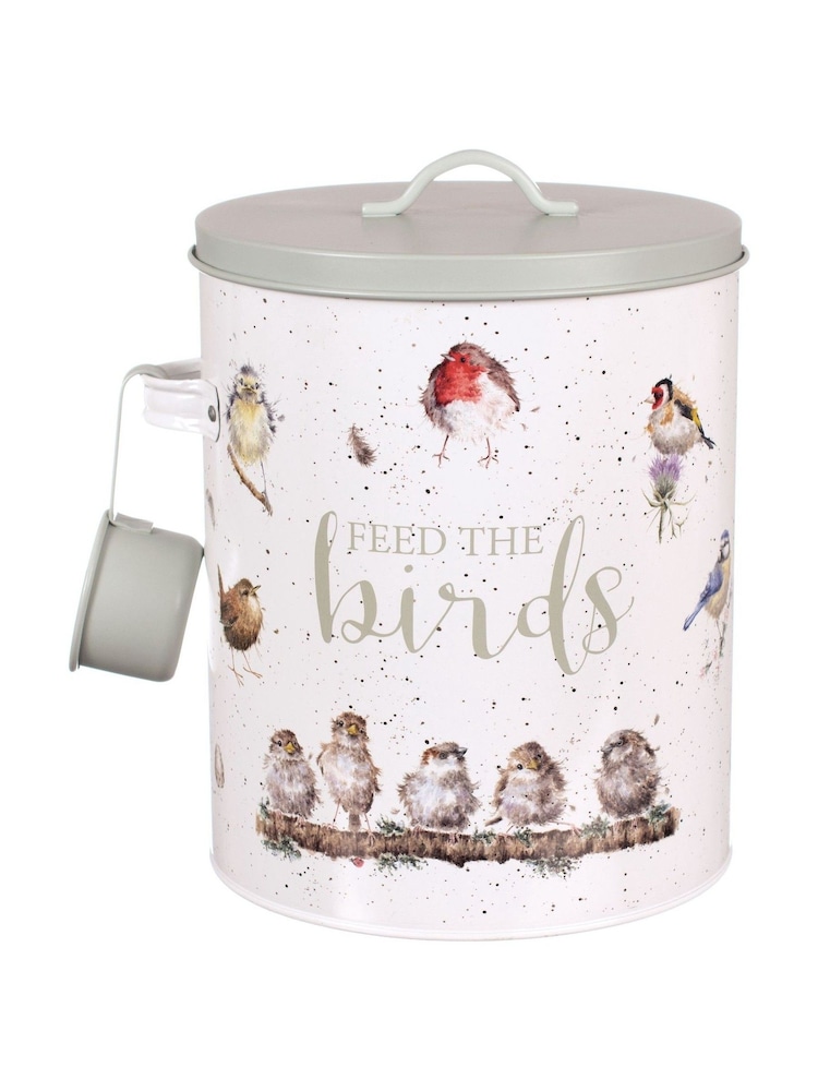 Wrendale White Feed The Birds Birdseed Tin - Image 2 of 3