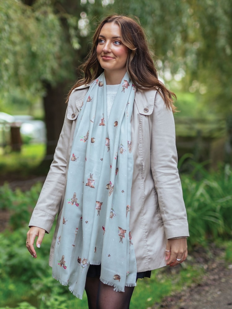 Wrendale Green Garden Friends Scarf - Image 1 of 3