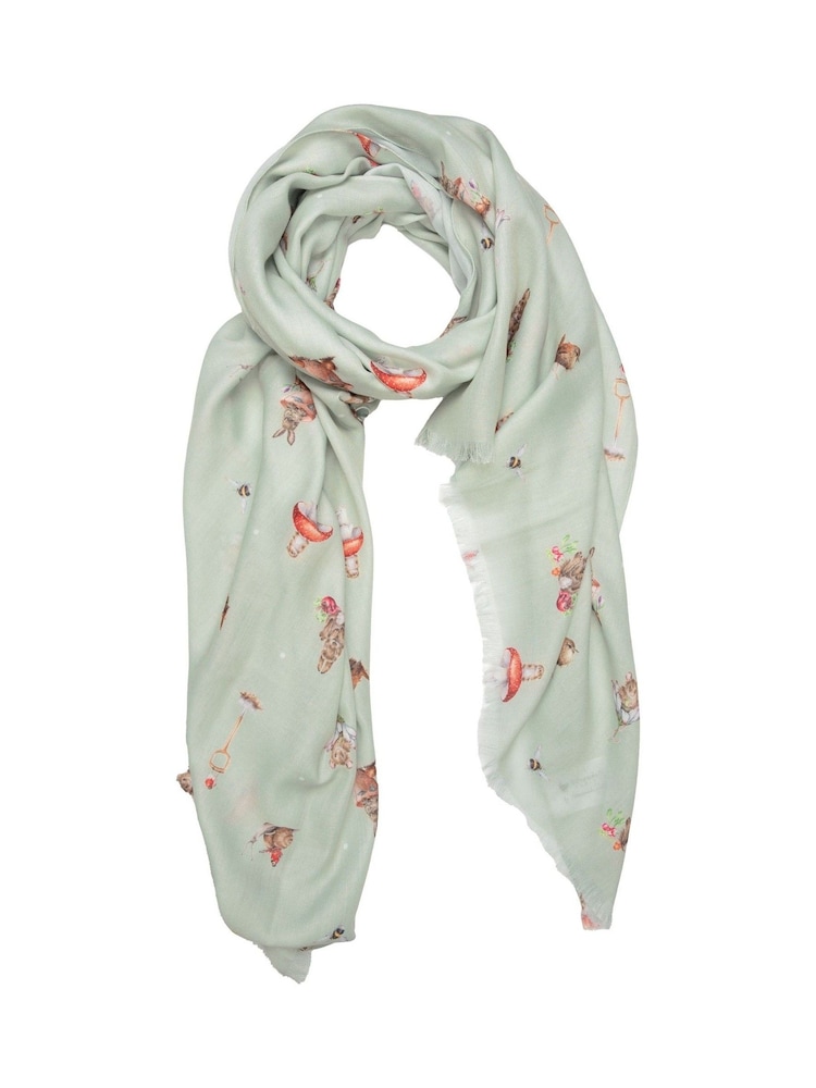 Wrendale Green Garden Friends Scarf - Image 2 of 3