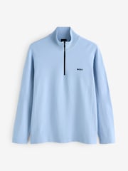 BOSS Blue Zip Up Knitted Jumper - Image 1 of 1