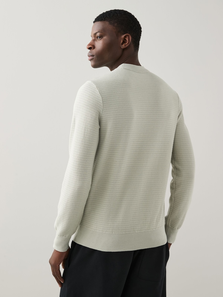 BOSS Natural Anion Logo Patch Cashmere Blend Knit Jumper - Image 2 of 4