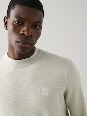 BOSS Natural Anion Logo Patch Cashmere Blend Knit Jumper - Image 3 of 4