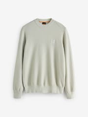 BOSS Natural Anion Logo Patch Cashmere Blend Knit Jumper - Image 4 of 4