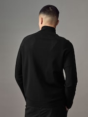 BOSS Black Seamless Tech Quarter Zip Stretch Knit Jumper - Image 3 of 4