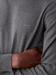Gris - BOSS Pacas Embroidered Logo Cotton Jumper - Imagen 4 de 5