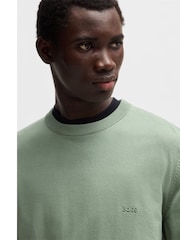 BOSS Green Pacas Embroidered Logo 100% Cotton Jumper - Image 4 of 5