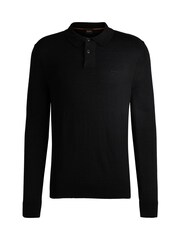 BOSS Black Wool Blend Embroidered Logo Long Sleeve Knitted Polo Shirt - Image 6 of 6