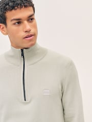 BOSS Natural Kanobix Quarter Zip Logo Jumper - Image 4 of 5
