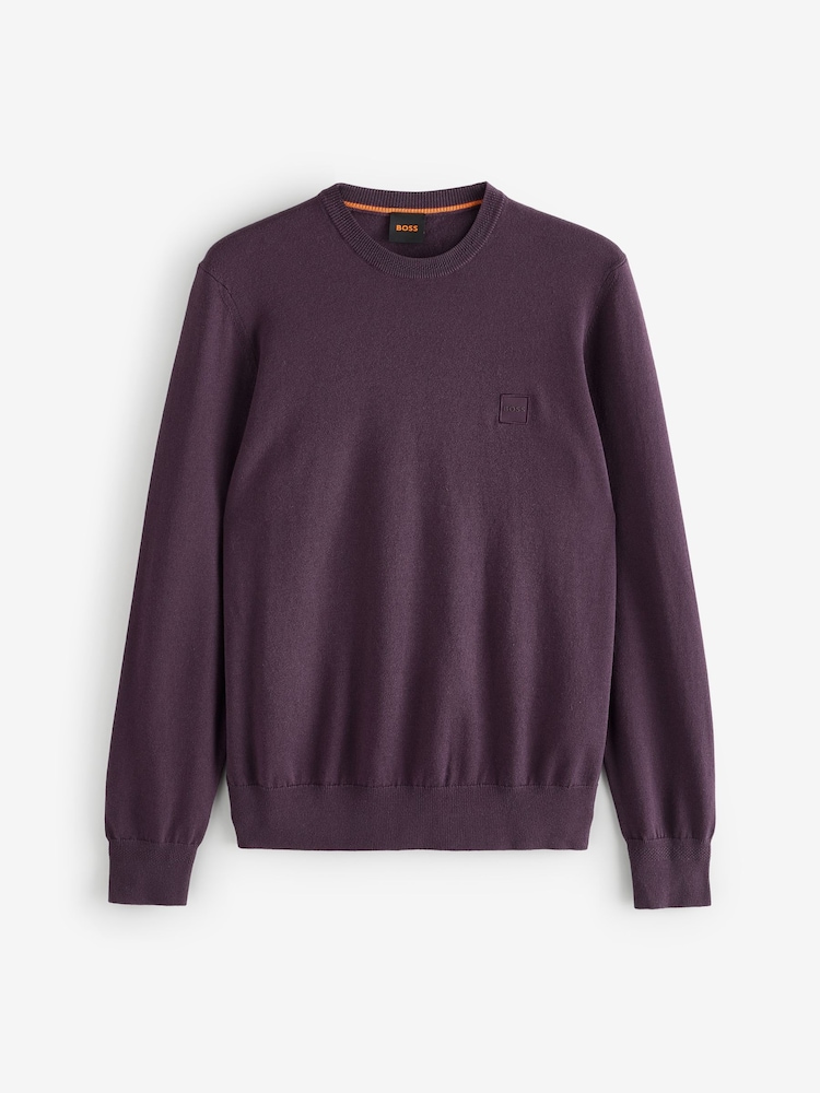 BOSS Purple Kanovano Crew Neck Logo Sweat Top - Image 8 of 8 BOSS Purple Kanovano Crew Neck Logo Sweat Top - Image 8 of 8