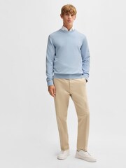 BOSS Blue Pacas Embroidered Logo Cotton Jumper - Image 4 of 4