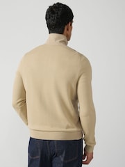 BOSS Natural Zip Neck Sweater - Image 2 of 5