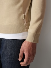 BOSS Natural Zip Neck Sweater - Image 4 of 5