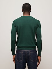 Grün - BOSS Regular Fit Logo Patch Jumper with Cashmere - Bild 2 von 4
