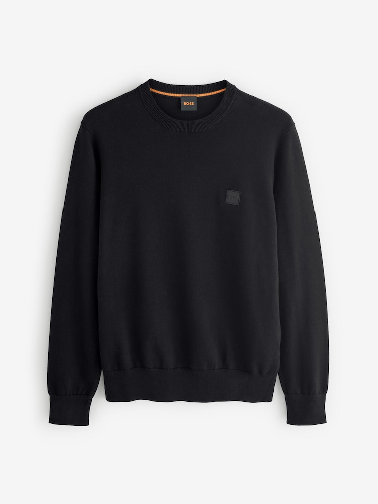 BOSS Black Regular Fit Logo Patch Jumper with Cashmere - Image 4 of 4 BOSS Black Regular Fit Logo Patch Jumper with Cashmere - Image 4 of 4
