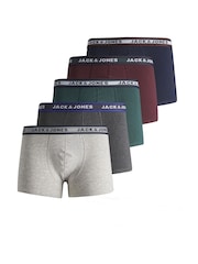 JACK & JONES JUNIOR Mixed Colour Boxers 5 Pack - Image 1 of 1