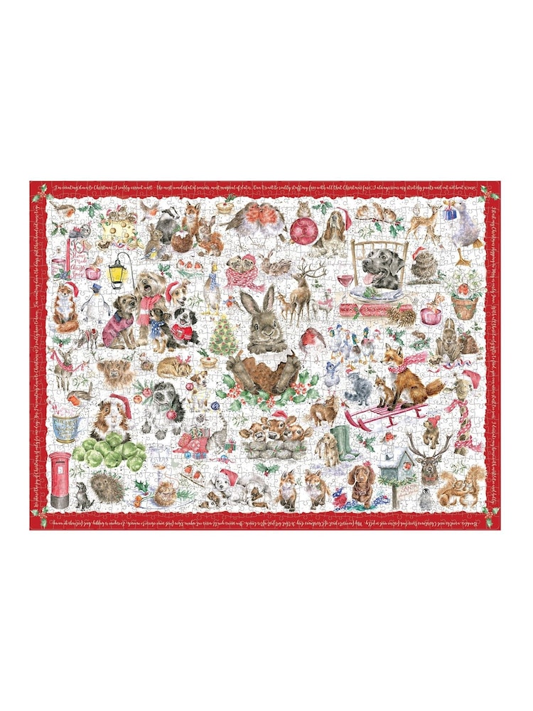 Wrendale Red Country Set Christmas Animal Jigsaw Puzzle - Image 2 of 3