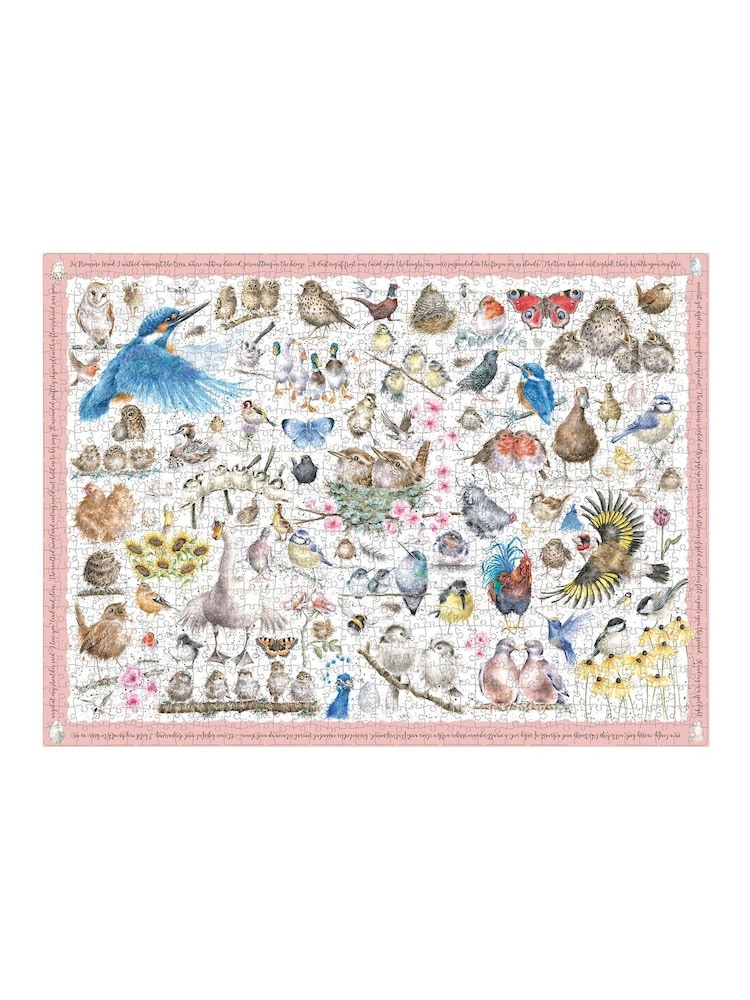 Wrendale Pink Garden Birds Jigsaw Puzzle - Image 2 of 3