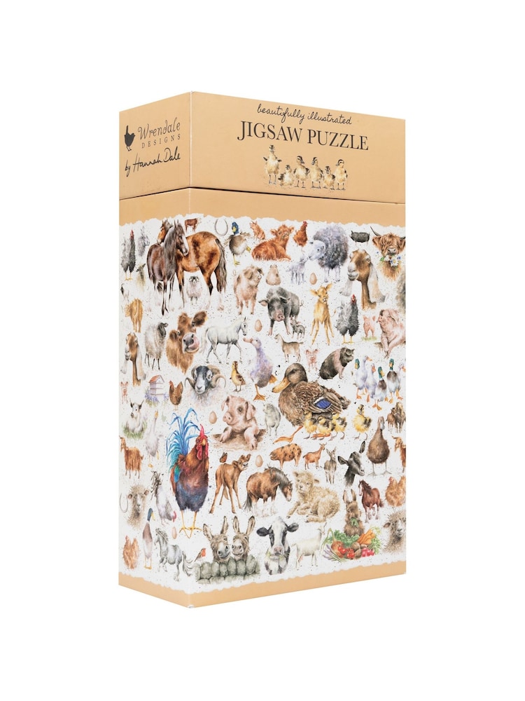 Wrendale Yellow Farmyard Friends Jigsaw Puzzle - Image 1 of 3 Wrendale Yellow Farmyard Friends Jigsaw Puzzle - Image 1 of 3