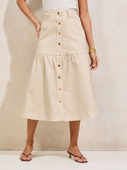 Lipsy Full Hem Denim Midi Skirt - Imagen 1 de 4