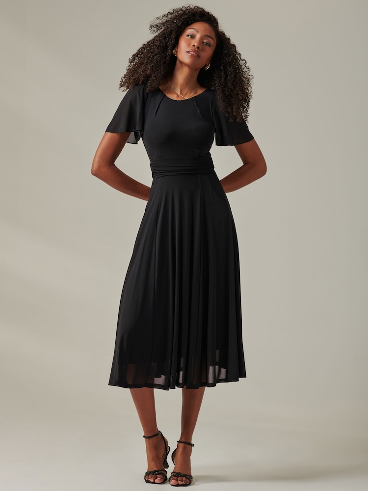 Negro - Vestido largo de malla lisa Ayla de Jolie Moi - Imagen 1 de 6 Negro - Vestido largo de malla lisa Ayla de Jolie Moi - Imagen 1 de 6