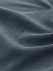 Grey Ribbed Textured 100% Cotton T-Shirt - Image 7 of 7