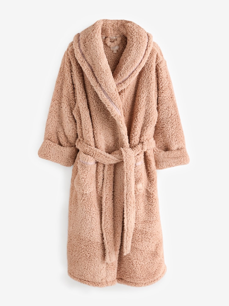 Jim Jam the Label Natural Plush Dressing Gown - Image 5 of 5