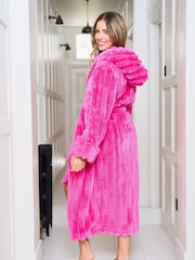 Jim Jam the Label Pink Plush Dressing Gown - Image 2 of 11