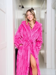 Jim Jam the Label Pink Plush Dressing Gown - Image 8 of 11