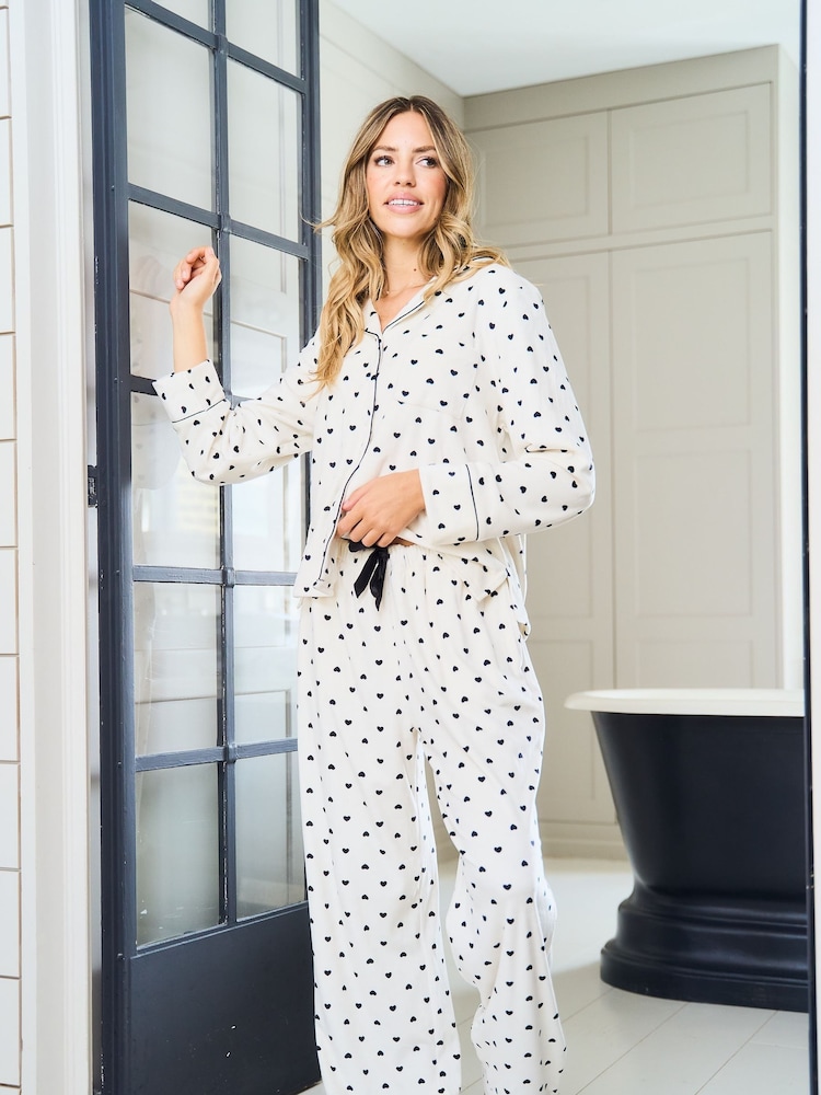 Jim Jam the Label Mono Revere White Pyjamas Set - Image 1 of 13