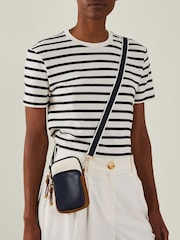 Accessorize Black Webbing Strap Zip Phone Bag - Image 1 of 3