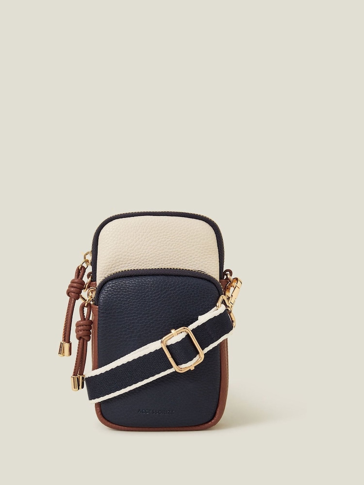 Accessorize Black Webbing Strap Zip Phone Bag - Image 2 of 3