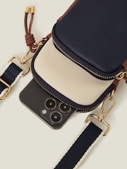 Accessorize Black Webbing Strap Zip Phone Bag - Image 3 of 3