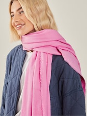 rožnata - Accessorize me zelohek Winter odeja šal; ruta - Slika 1 iz 3
