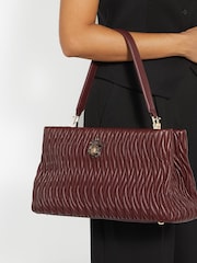Dune London Red Large Darla Wave Quilt Bag - Image 1 of 5