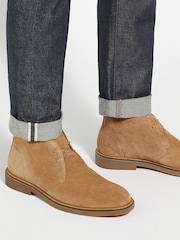 Dune London Cream Colten Elevated Chukka Boots - Image 1 of 6