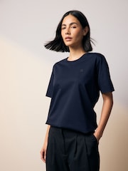 BOSS Blue Double B Monogram 100% Cotton T-Shirt - Image 1 of 4
