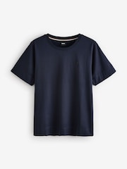 BOSS Blue Double B Monogram 100% Cotton T-Shirt - Image 4 of 4